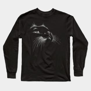 Cat Silhouette Long Sleeve T-Shirt